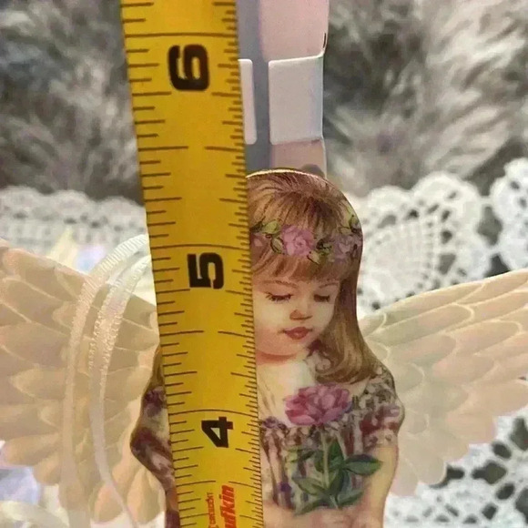 Bradford Exchange Heaven's Little Angels Porcelain Xmas Tree Ornaments Set  of 5 - Picture 9 of 16